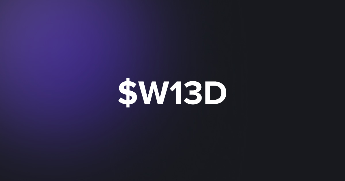BRC20 $W13D
