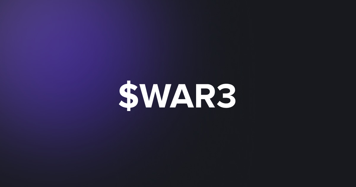 BRC20 $WAR3