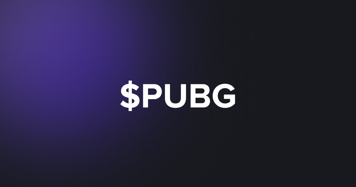 BRC20 $PUBG