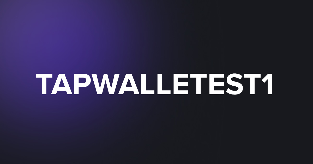 TAP TAPWALLETEST1