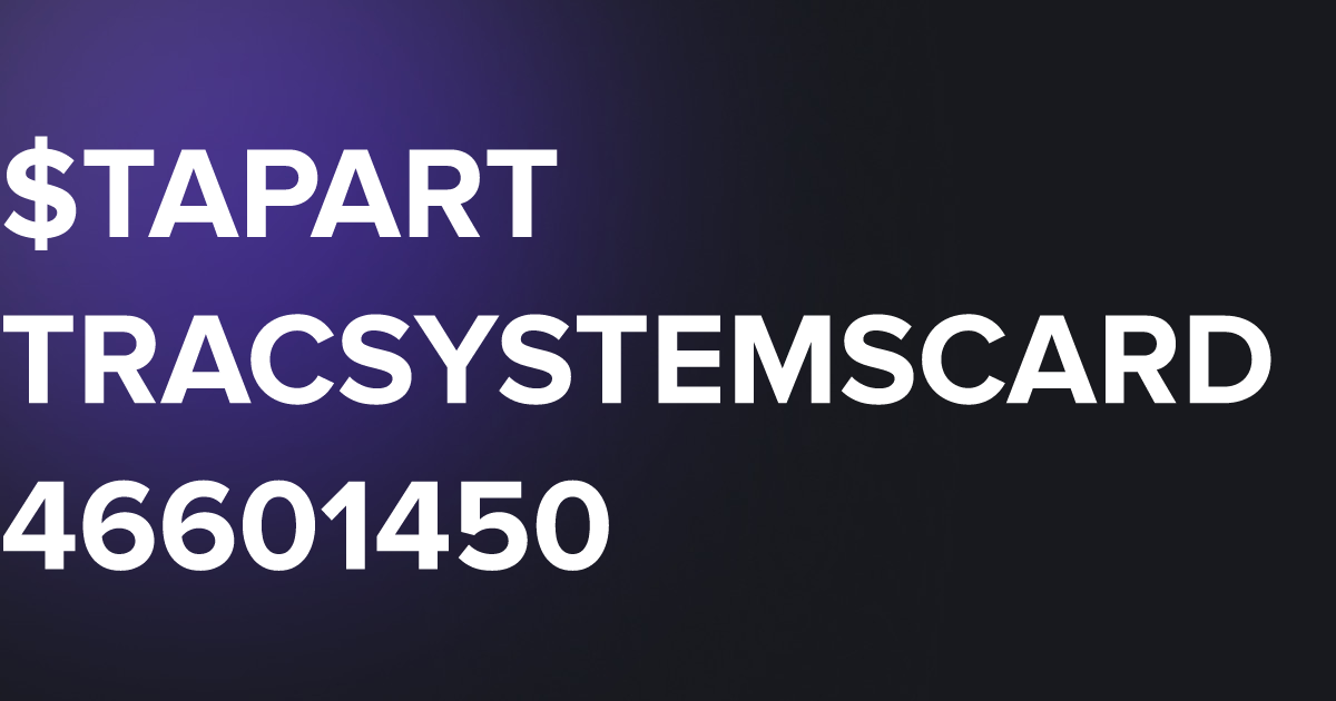 TAP TAPART TRACSYSTEMSCARD 46601450