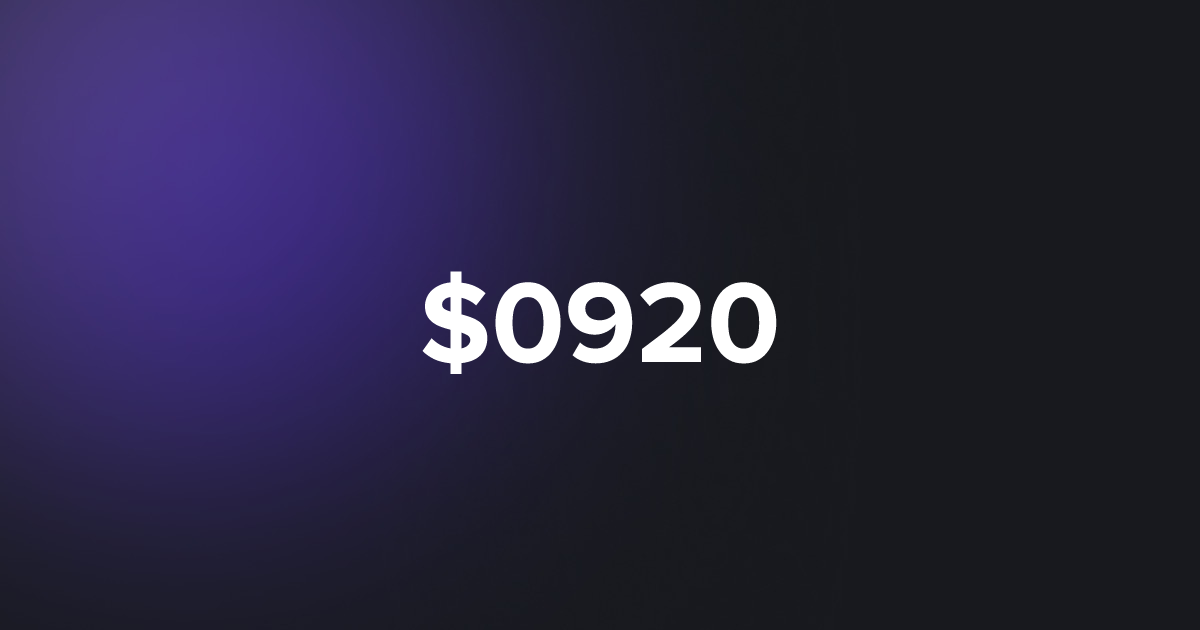 BRC20 $0920