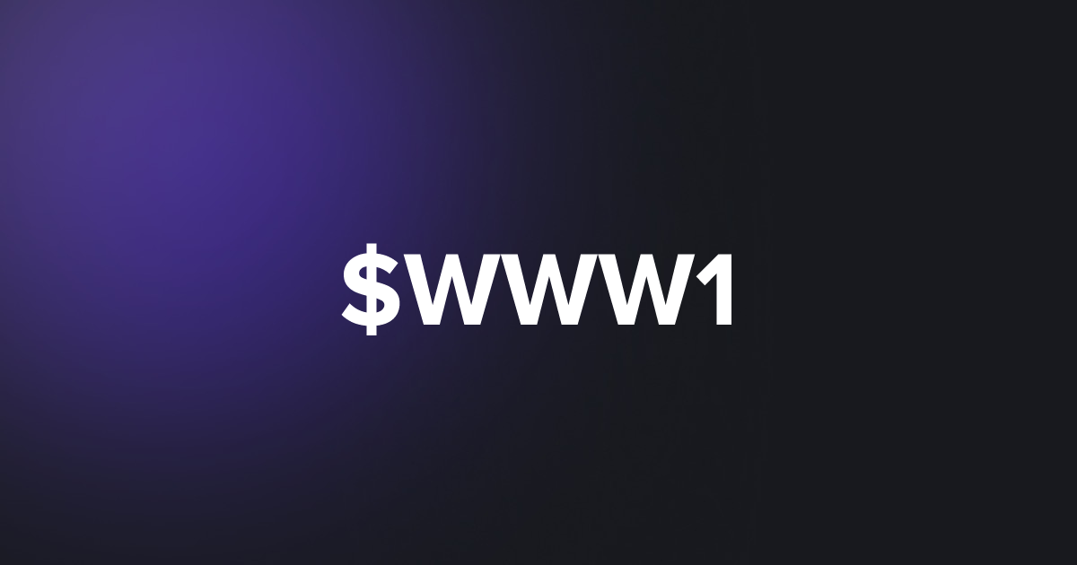BRC20 $WWW1