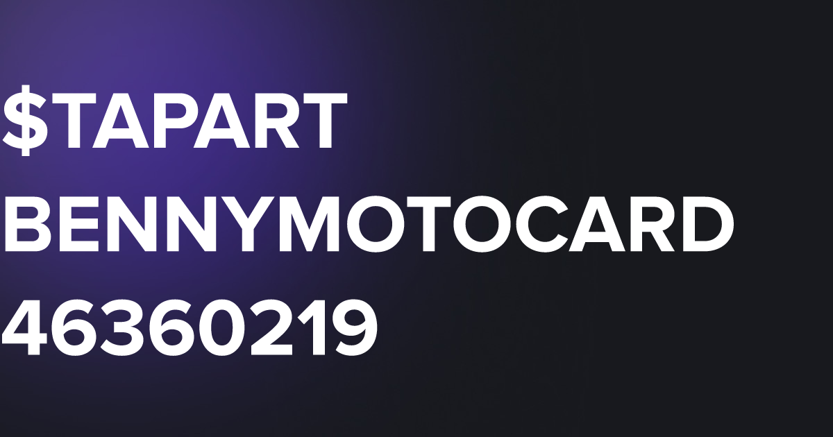 TAP TAPART BENNYMOTOCARD 46360219