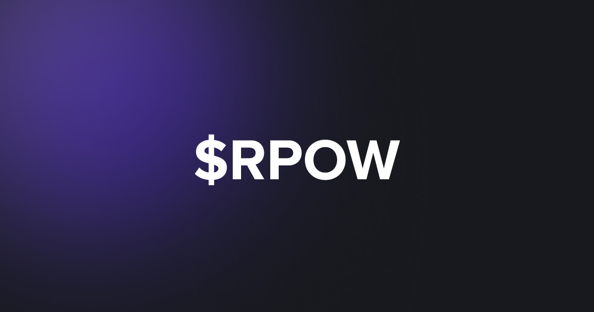 BRC20 $RPOW