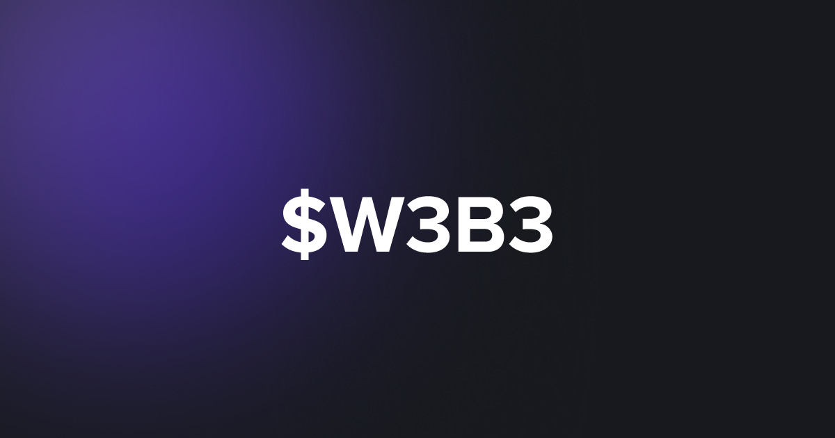 BRC20 $W3B3