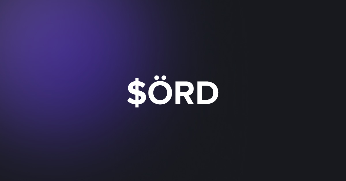 BRC20 $ÖRD
