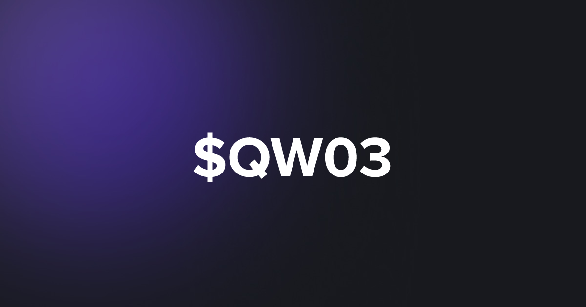 BRC20 $QW03