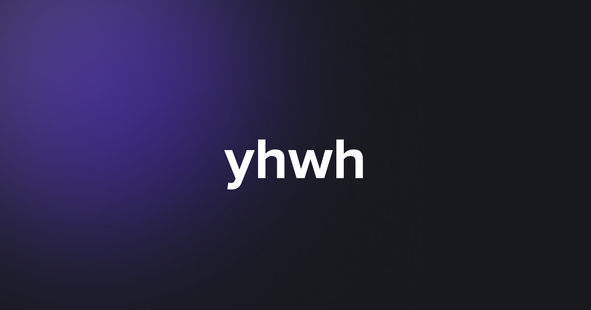 POW20 YHWH