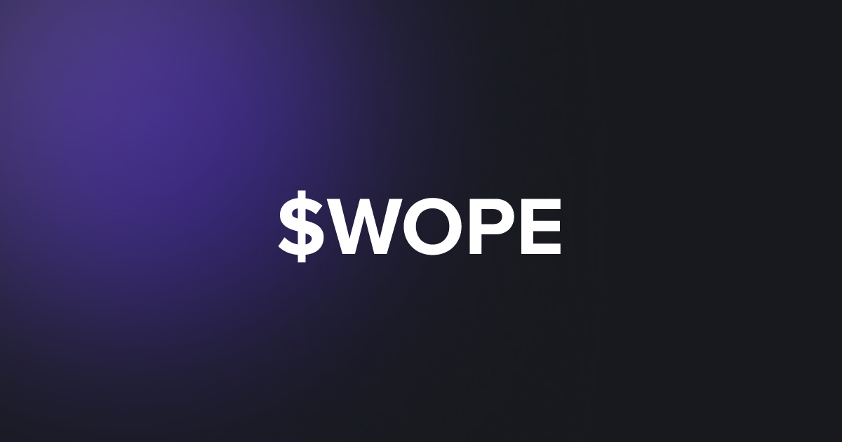 BRC20 $WOPE