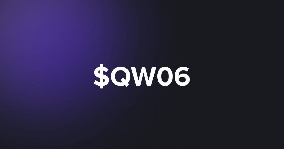 BRC20 $QW06