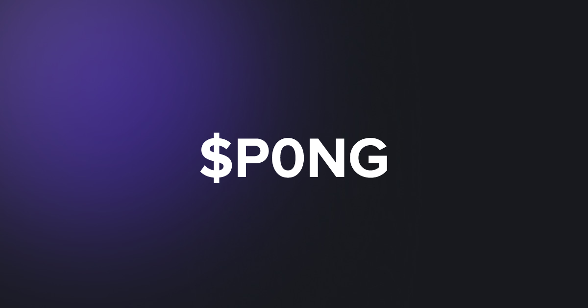 BRC20 $P0NG