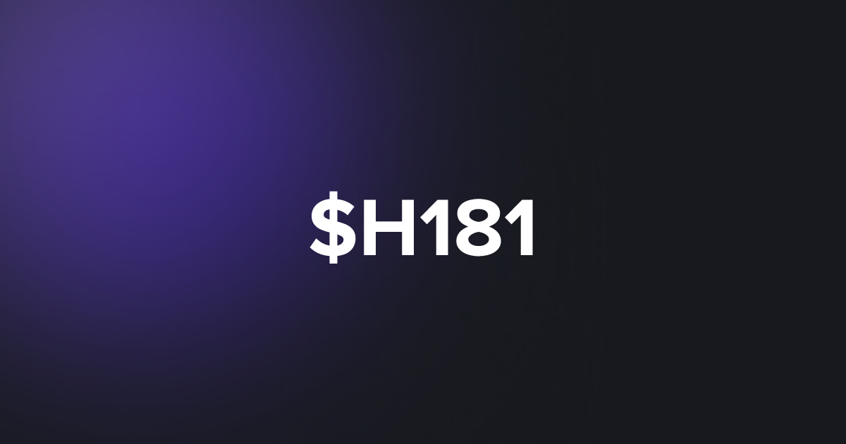 BRC20 $H181