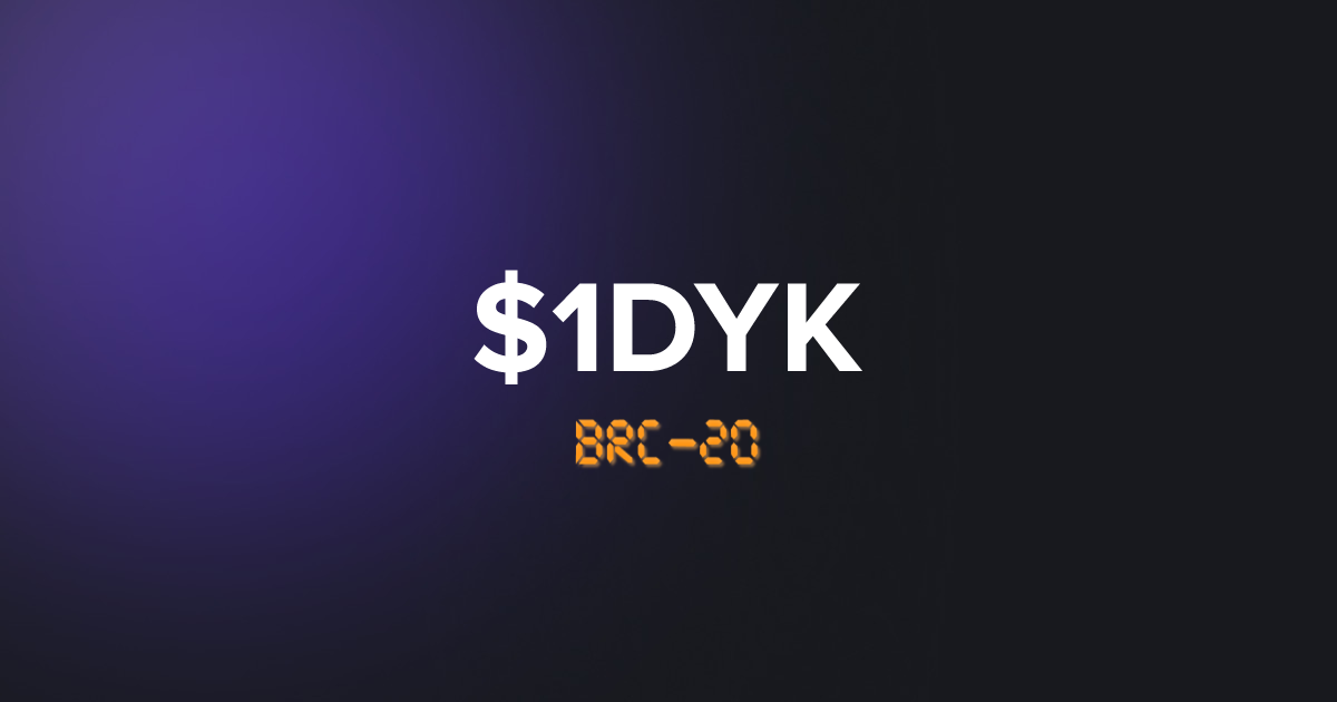 BRC20 1DYK