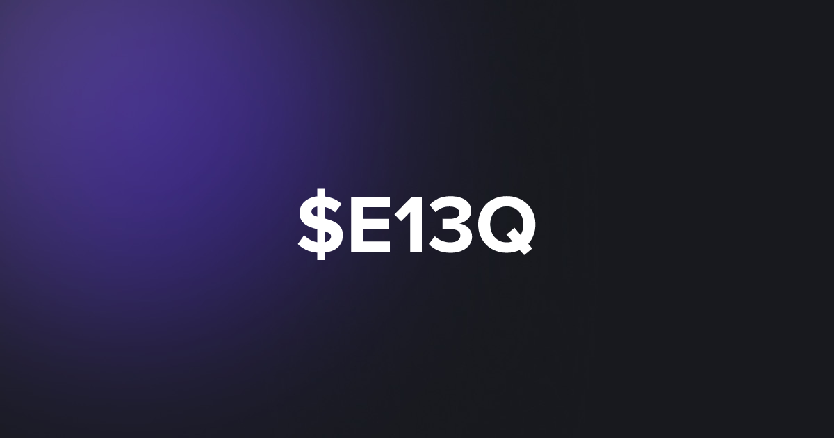 BRC20 $E13Q
