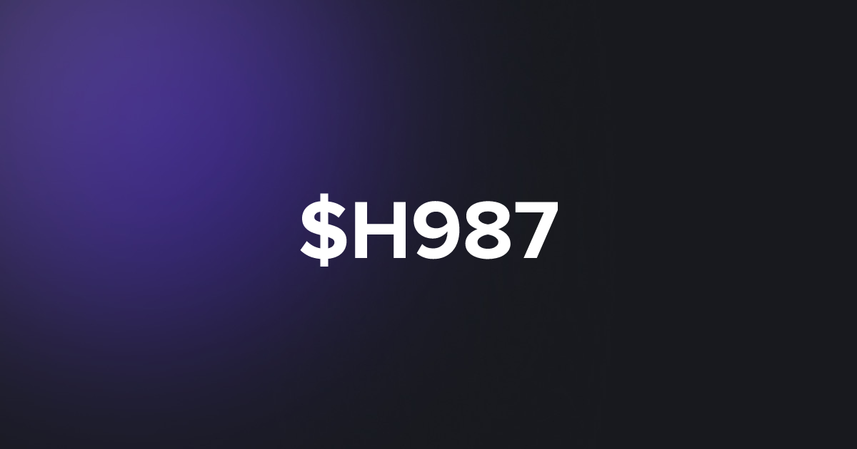BRC20 $H987