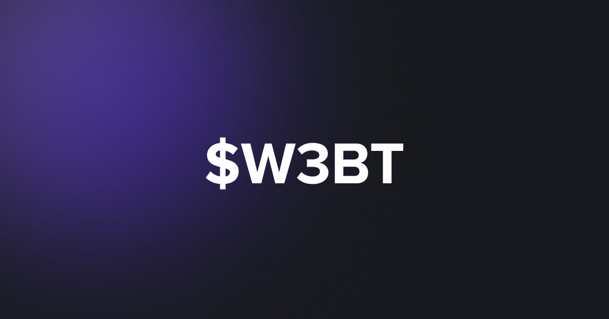 BRC20 $W3BT