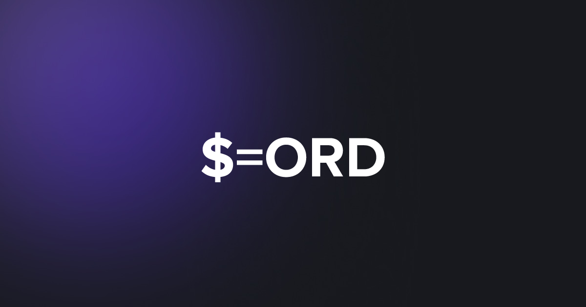 BRC20 $=ORD